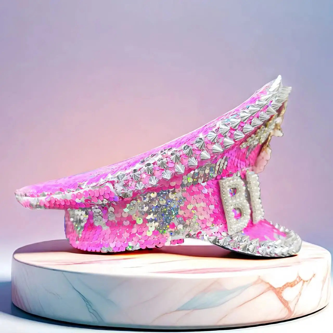 Pink Bride Festival Captain Hat – Handmade Hen Do Statement by Glovia Headwear