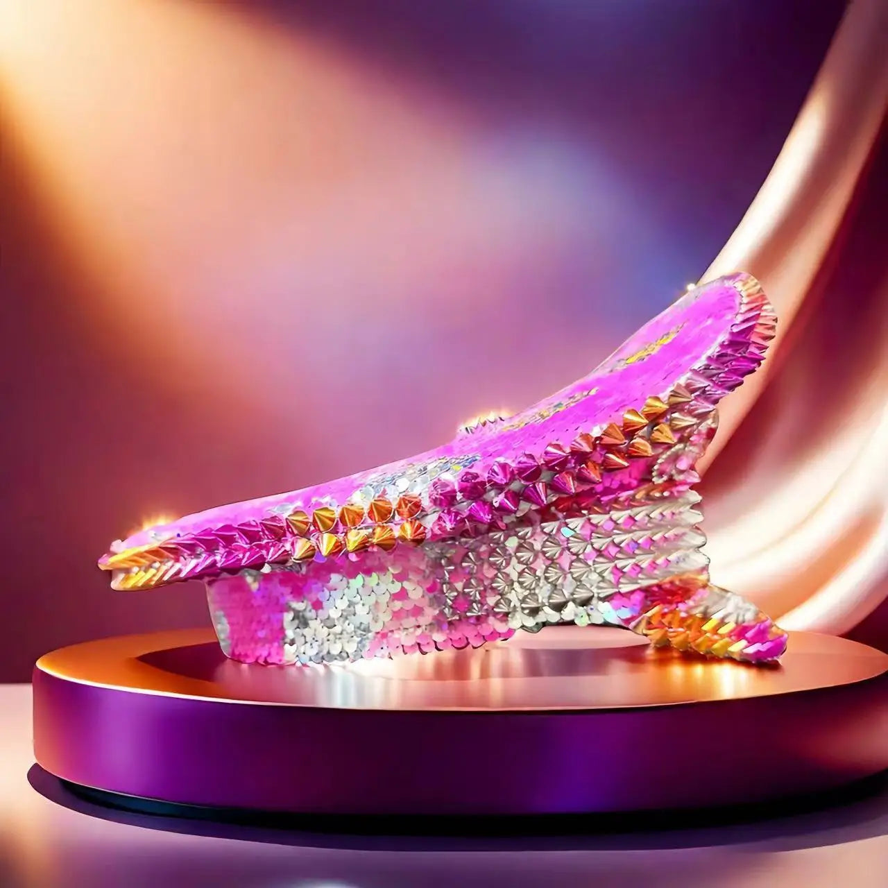 Luxury Pink Festival Captain Hat – Handmade Spiked Crystal Pride Cap | Glovia Headwear